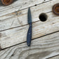 7 inch bird & trout knife with black blade & blue richlite handle